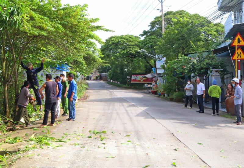 Xã Long Kiến tháo dỡ 9 công trình vi phạm hành lang giao thông