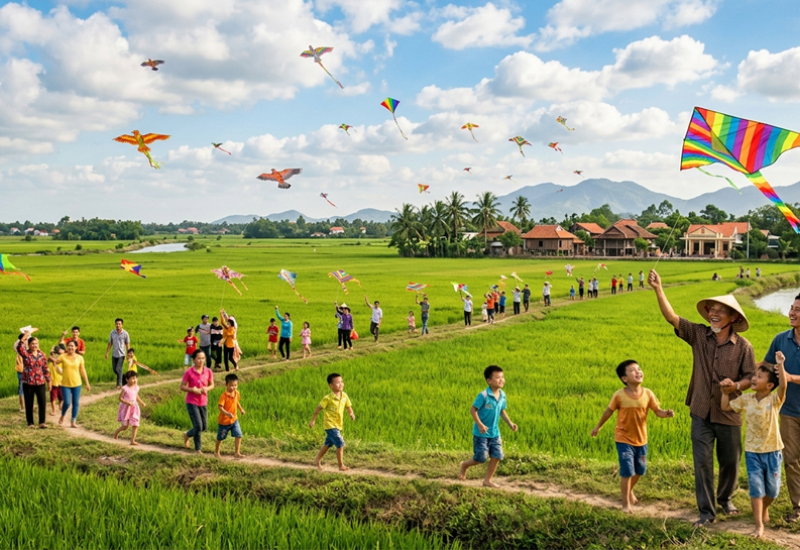 An toàn khi thả diều: Vui xuân hè, bình an cho mọi nhà