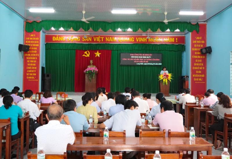 Hội nghị giao ban quý 1 của Ban công tác 35 Đảng ủy xã Long Kiến