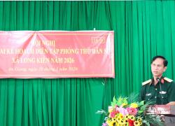 Hội nghị triển khai diễn tập phòng thủ dân sự tại xã Long Kiến