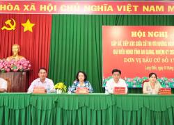 Những người ứng cử đại biểu HĐND tỉnh An Giang gặp gỡ, tiếp xúc giữa cử tri tại xã Long Kiến